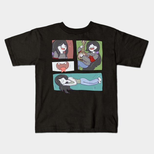 Adventure Time - Marceline Kids T-Shirt by surfinggiraffecomics